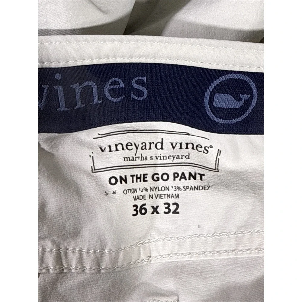 Vineyard Vines Pants Mens Size 36x32 White On The Go Performance Stretch Nylon